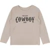 Feather 4 Arrow Kids' Cowboy Long Sleeve Graphic T-shirt In Brown