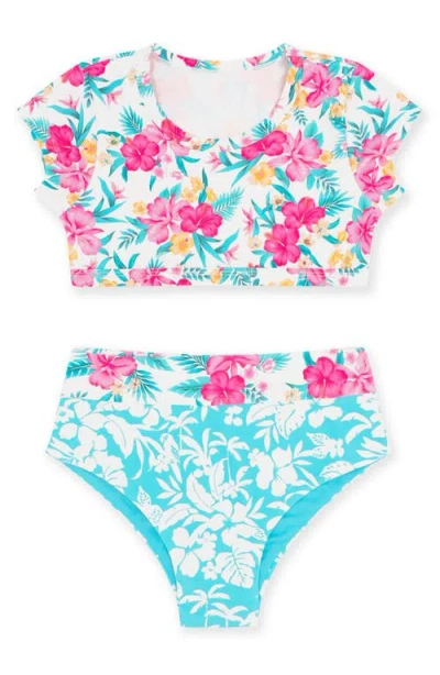 Feather 4 Arrow Kids' Daybreak Upf 50+ Two-piece Swimsuit In Multi