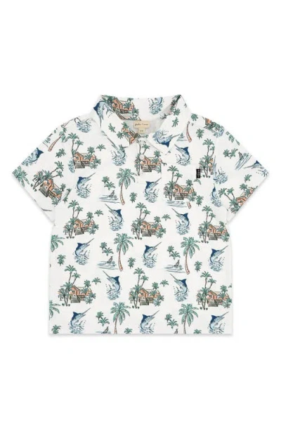 Feather 4 Arrow Kids' Feel Good Print Performance Polo In Multi