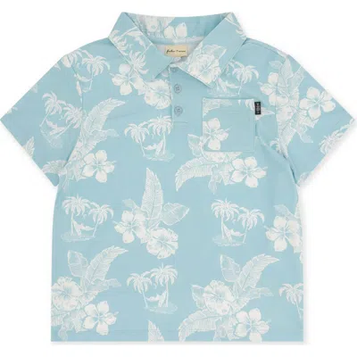 Feather 4 Arrow Babies'  Kids' Feel Good Tech Floral Performance Polo In Blue