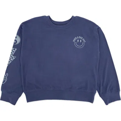 Feather 4 Arrow Kids' Hacci Rad Crewneck Sweatshirt In Blue