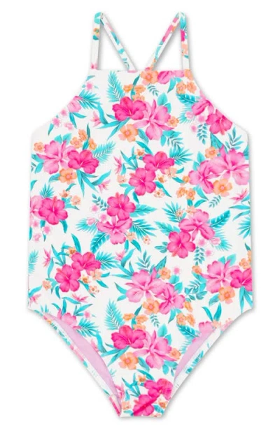 Feather 4 Arrow Babies'  Kids' High Tide Upf 50+ One-piece Swimsuit In Pink