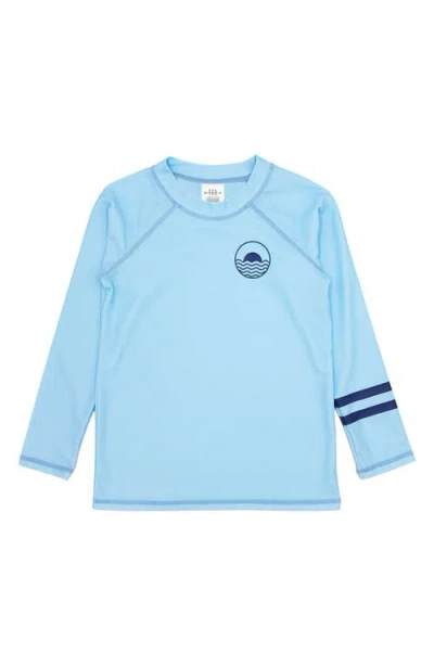 Feather 4 Arrow Kids' Icon Long Sleeve Rashguard In Crystal Blue