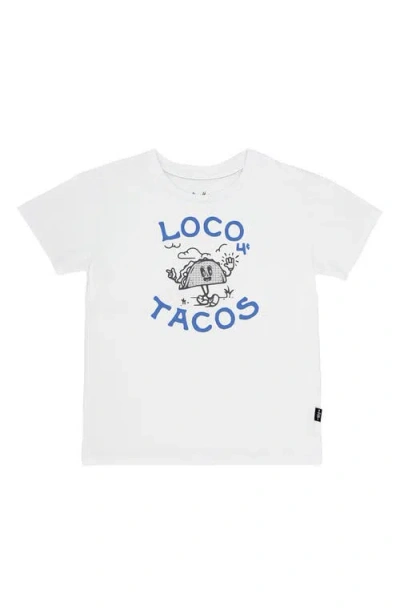 Feather 4 Arrow Kids' Loco 4 Tacos Cotton Graphic T-shirt In White