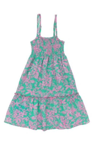 Feather 4 Arrow Kids' Marina Tiered Cotton Sundress In Ultramarine