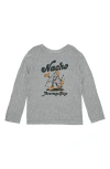 Feather 4 Arrow Kids' Nacho Long Sleeve Graphic T-shirt In Gray