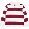 Feather 4 Arrow Kids' Nash Stripe Cotton Rugby Shirt In Red