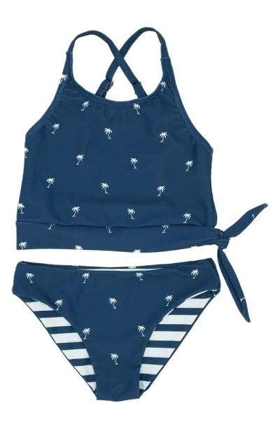 Feather 4 Arrow Kids' Oasis Reversible Two-piece Swimsuit In Navy