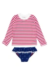 Feather 4 Arrow Kids' Sandy Toes Two-piece Rashguard Swimsuit In Twilight