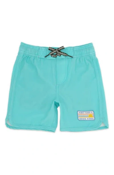Feather 4 Arrow Babies'  Kids' Scallop Board Shorts In Blue
