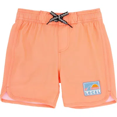 Feather 4 Arrow Babies'  Kids' Scallop Upf 50+ Board Shorts In Orange