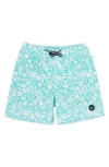 Feather 4 Arrow Kids' Sea Ya Volley Swim Trunks In Pool Blue