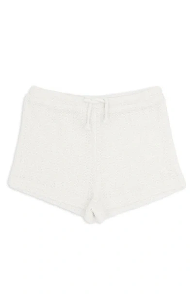 Feather 4 Arrow Kids' Sheer Cotton Cover-up Shorts In White