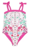 Feather 4 Arrow Kids' Shelly Upf 50+ One-piece Swimsuit In Pink
