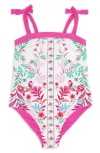 Feather 4 Arrow Kids' Shelly Upf 50+ One-piece Swimsuit In Pink