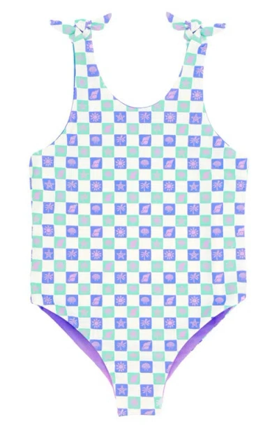 Feather 4 Arrow Kids' Skye Reversible Upf 50+ One-piece Swimsuit In Multi