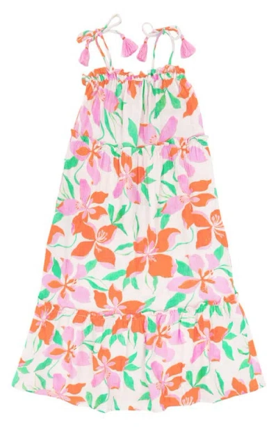 Feather 4 Arrow Kids' Solstice Cotton Gauze Sundress In Ecru