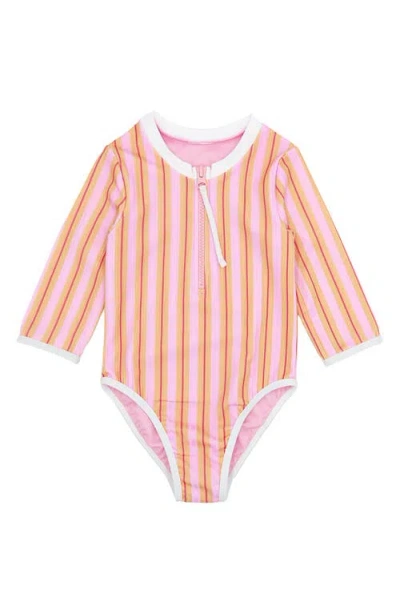 Feather 4 Arrow Babies'  Kids' Sun Seeker Long Sleeve Rashguard Swimsuit In Golden Sun