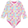 Feather 4 Arrow Kids' Sun Seeker Upf 50+ One-piece Rashguard Swimsuit In Multi