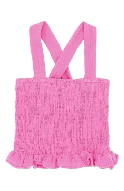 Feather 4 Arrow Kids' Sundaze Smocked Cover-up Top In Pink Carnation