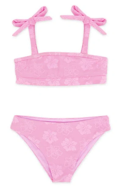 Feather 4 Arrow Babies'  Kids' Sunny Skies Upf 50+ Two-piece Swimsuit In Pink