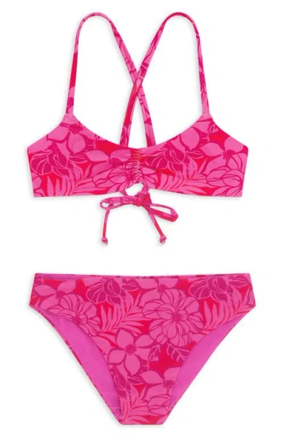 Feather 4 Arrow Kids' Sunshine Days Upf 50+ Two-piece Swimsuit In Pink