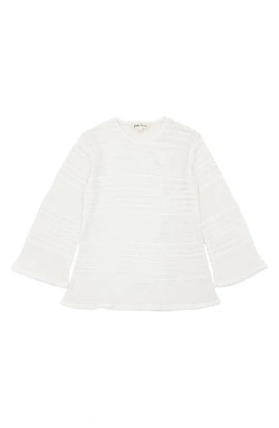 Feather 4 Arrow Kids' Sunshine Long Sleeve Sheer Cover-up Tunic In White