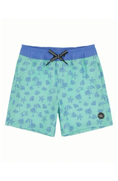 Feather 4 Arrow Babies'  Kids' Volley Swim Trunks In Green