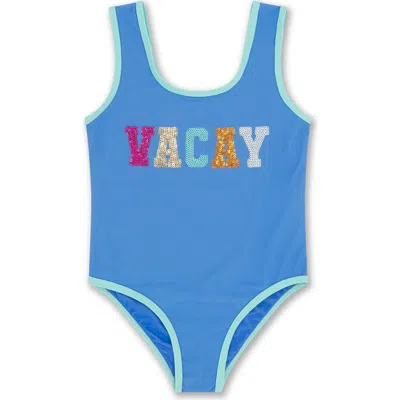 Feather 4 Arrow Babies'  Kids' Wave Break One-piece Swimsuit In Blue