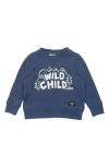 Feather 4 Arrow Kids' Wild Child Hacci Knit Pullover In Blue