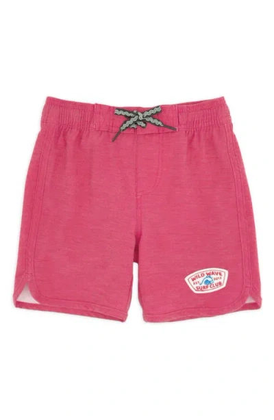 Feather 4 Arrow Babies'  Kids' Wild Wave Scallop Board Shorts In Pink