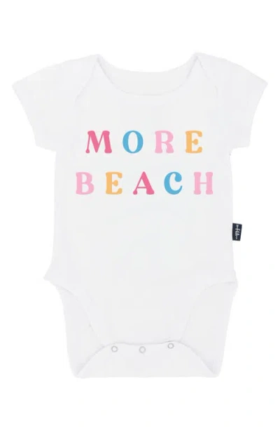 Feather 4 Arrow Babies'  More Beach Cotton Bodysuit In White