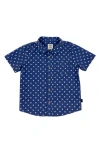 Feather 4 Arrow Pinwheel Short Sleeve Button-up Shirt