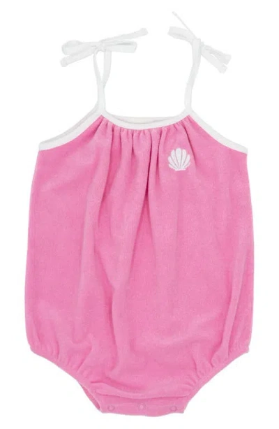 Feather 4 Arrow Babies'  Poolside Terry Bodysuit In Pink Carnation