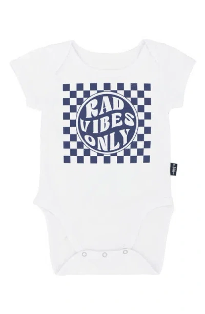 Feather 4 Arrow Babies'  Rad Vibes Cotton Body Suit In White