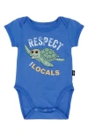 Feather 4 Arrow Respect The Locals Cotton Bodysuit In Marina Blue
