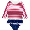 Feather 4 Arrow Sandy Toes Two-piece Rashguard Swimsuit In Twilight