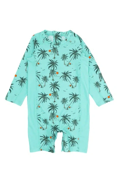 Feather 4 Arrow Babies' Shorebreak Long Sleeve Rashguard Swimsuit In Beach Glass