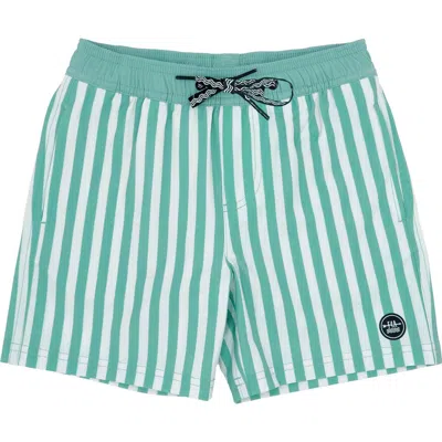 Feather 4 Arrow Kids'  Sun Club Volley Swim Trunks In Lagoon