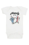 Feather 4 Arrow Usa Cotton Graphic Bodysuit In White