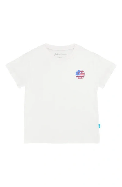 Feather 4 Arrow Babies'  Vintage Cotton Graphic T-shirt In White