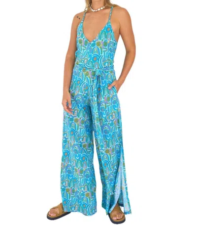 Feather & Find Glorious Wide-leg Jumpsuit In Walkabout In Blue