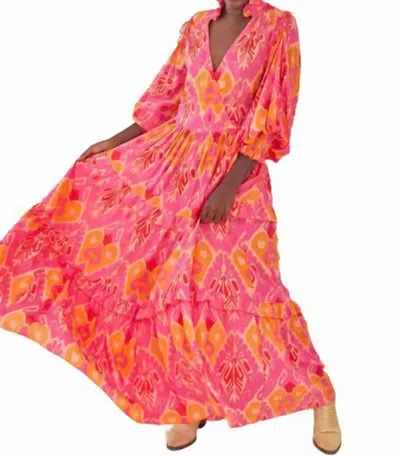 Feather & Find Kaiema Dress In Joy Frequency In Pink