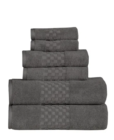 Feather & Stitch, Ny Luna 6-pc. Bath Towel Set In Gray
