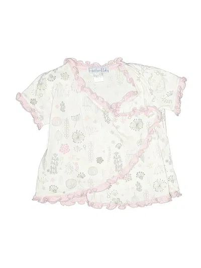 Pre-owned Feather Baby Organic Babies' Short Sleeve T-shirt In White