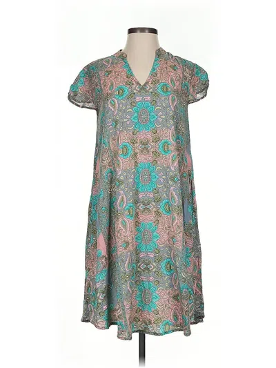 Pre-owned Feathers By Tolani Casual Dress In Blue
