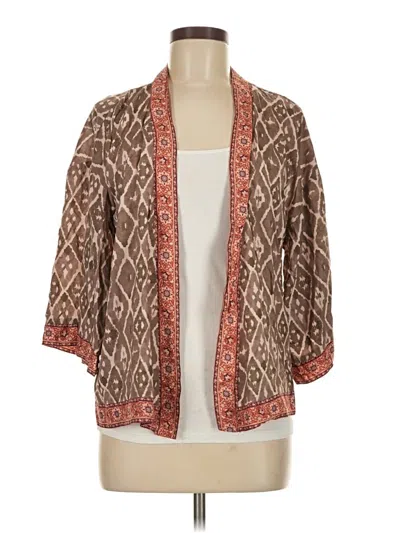Pre-owned Feathers Cardigan Sweater In Brown