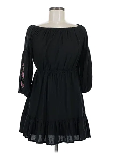 Pre-owned Feathers Casual Dress In Black