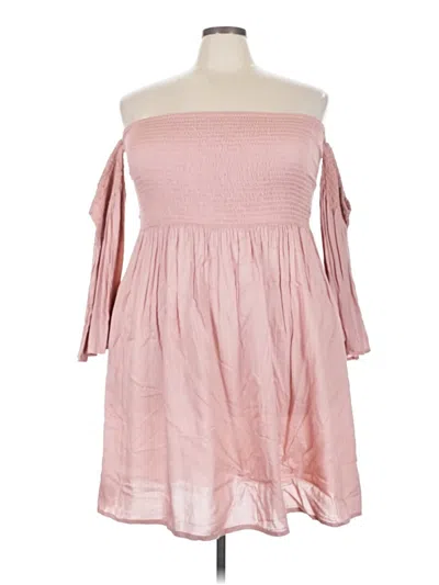 Pre-owned Feathers Casual Dress In Pink