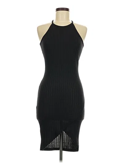 Pre-owned Feathers Cocktail Dress In Black